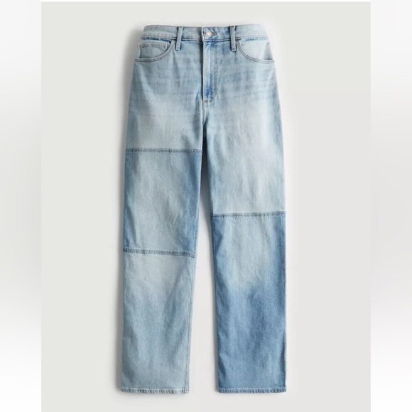 VINTAGE HOLLISTER BAGGY CURVY ULTRA HIGH-RISE DAD PATCHED JEAN VINTAGE STRETCH - Picture 2 of 13